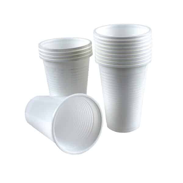 Pahare de unica folosinta albe 200 ml Set 25 bucati